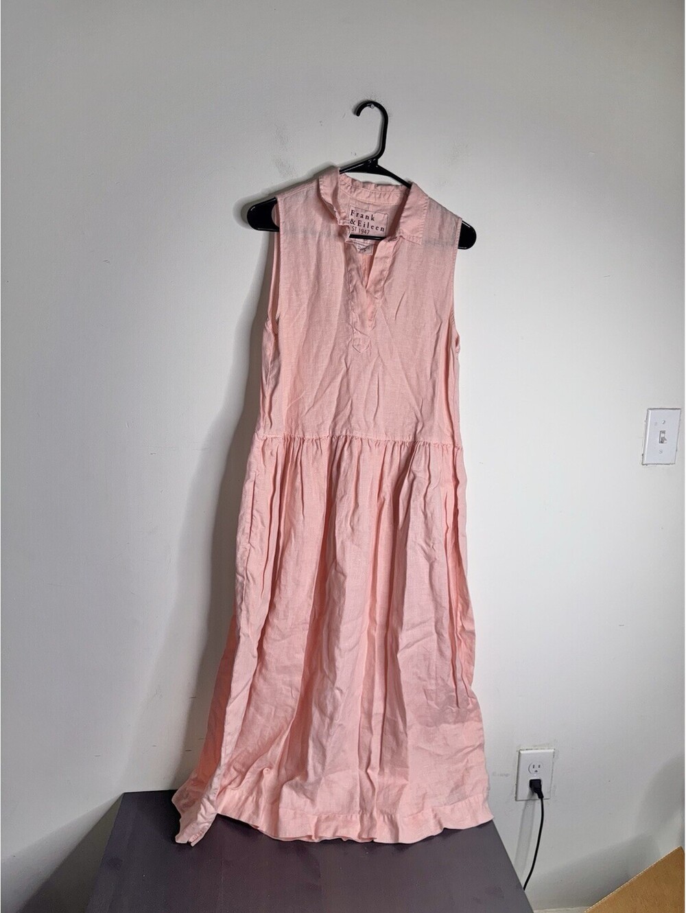 FRANK & EILEEN- Daphne Sleeveless Popover Dress Peach - Picture 3 of 9